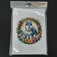 thumbnail image 3 of Alaskan Klee Kai and Flowers Greeting Cards and Envelopes Pack of 8 7 in x 5 in, 3 of 3