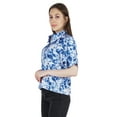 thumbnail image 3 of Moomaya WoMen's Printed Top Collar Neck Button-Down Shirt Short Sleeve Tunic, 3 of 8