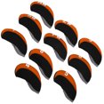thumbnail image 2 of Club Iron Head Covers, Practical 10Pcs Leather  Club Iron Head Covers  For Home For  Iron Heads Orange, 2 of 8