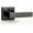 Gunmetal Black, variant on Matte Black Square Bar Half-Dummy Levers, Non-Turning Stainless Steel Interior Single Dummy Hardware, Heavy Duty Closet Balcony Pantry or French Door Handles(Exposed Screws, 2 Pack)