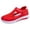 Red, variant on Commforr Women's Orthopedic Shoes Casual Fashion Breathable Mesh Platform Sneakers Slip On Round Toe Chunky Bottom Heels Canvas Shoes Arch Support Work Sneakers Comfortable Walking Flats, Red, 6