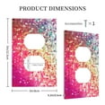 thumbnail image 5 of Kll Purple Sparkling Wall Plate,Gloss Finish,Standard Size 1 - 5" X 3", Polycarbonate Thermoplastic,Electric Receptacle Plug Covers, 5 of 8