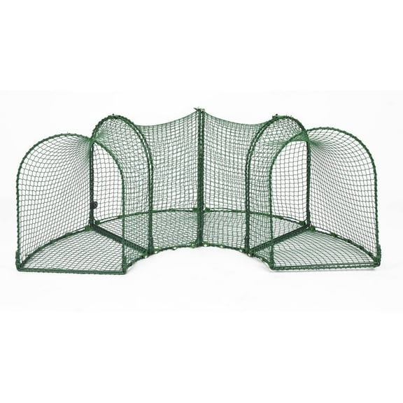 Kittywalk Curves 4 Outdoor Cat Cage Enclosure, Green, 96" x 18" x 24"
