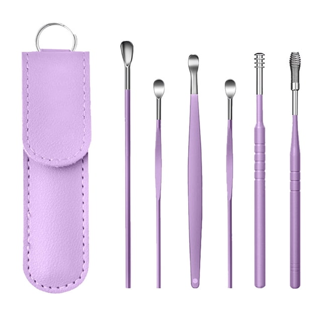 HOARBOEG Stainless Steel Ear Digging Spoon Set Ear Digging Tool Ear Digging Spoon Ear Digging Tool Six Piece Set Clearance Sale