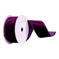 thumbnail image 1 of Vickerman Q215017 2.5 in. x 10 Yards Plum Velvet Ribbon, 1 of 1