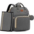 thumbnail image 1 of Mochila para pañales ROSEGIN para bebé, grande, impermeable, gris, 1 of 8