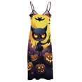thumbnail image 5 of Halloween Scary Night Full Moon Sleeveless Dress for Women Clothing Female Women's Summer Skirt, 5 of 7