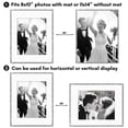 thumbnail image 5 of Americanflat 11x14 Picture Frame with Shatter-Resistant Glass with 8x10 Mat Metal Bamboo Style Photo - Silver, 5 of 9