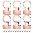 thumbnail image 1 of Hardware de llavero de 6 paquetes de 22 mm/ 0.87" con anillo de llavero para bolso, hardware de bolsa de 20 mm O Ring color dorado rosa, 1 of 6