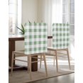thumbnail image 5 of nqOlkjepod Sage Green Checkered Chair Covers Set of 4, Decorative Chair Back Cover, Green White Buffalo Plaid Dining Room Chair Slipcovers Removable Chair Protectors Covers for Party Banquet, 5 of 7