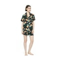 thumbnail image 2 of Amaxer Women 100% Pajama Set Short Sleeve Silky Pjs Button Down Comfy Nightwear, 2 of 5