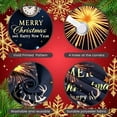 thumbnail image 4 of Golden Decor Christmas Banner Reindeer Design Holiday Display Christmas Tree Pattern Gift Box Elements Merry Christmas Backdrop for Christmas Party New Year Celebration Holiday Gathering, 4 of 9
