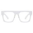 thumbnail image 3 of Womens Mens Thick Square Transparent Reading Glasses 5.75 Ladies Anti-blue Light Readers Plastic Presbyopic Glasses +5.75, 3 of 8