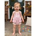 thumbnail image 4 of Loicainy Infant Baby Girl 1st Birthday Overall Romper 6 12 18 Months Letter Embroidery Sleeveless Bodysuit, 4 of 9