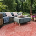thumbnail image 4 of SAFAVIEH Courtyard Delbet Medallion Indoor/Outdoor Area Rug, Rust/Ivory, 8' x 11', 4 of 10