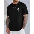 thumbnail image 1 of T-Shirts à Manches Courtes Col Rond pour Hommes avec Motif Géométrique - Tissu Tricoté, Coupe Régulière, pour Week-End Décontracté & Sports - Mélange Polyester avec Légère Élasticité (95 % Polyester, 5 % Élasthanne) - Été Adulte, 1 of 6