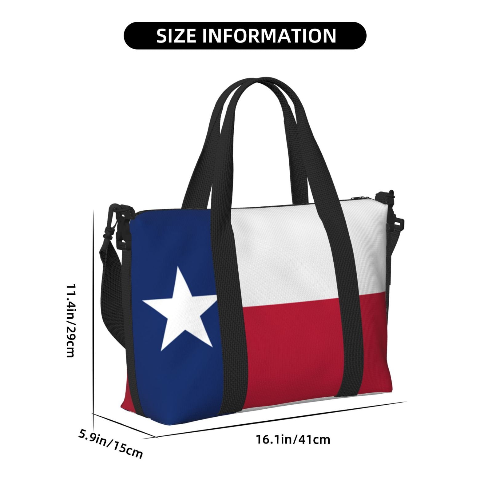 Women Men Colorado Texas Flag Gym Duffel Bag Travel Carry On Weekender Overnight Tote Personal Item Bag