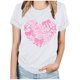 thumbnail image 1 of Camisetas de Manga Corta para las Mujeres de Moda Imprimir Cuello Redondo Camiseta, Mezcla de Poliéster Ligero para Primavera Verano Otoño, 1 of 8