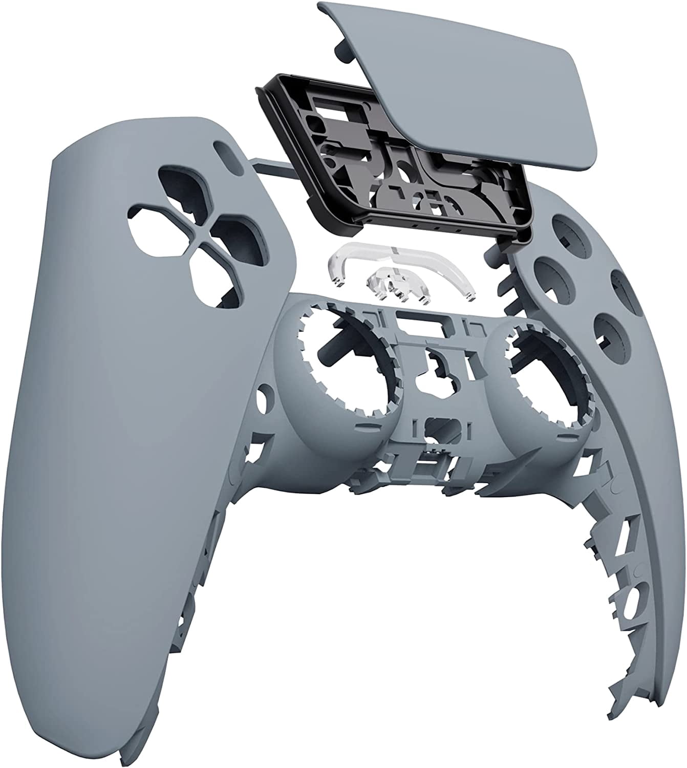 eXtremeRate New Hope Gray Replacement Touchpad Front Housing Shell for ps5 Controller BDM-010/020/030/040
