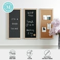 thumbnail image 5 of Martha Stewart Everette 18" x 24" Cork Board, Chalk Board, Letter Board Set with Included Push Pins, Magnets, Liquid Chalk, Letters, Light Natural Woodgrain Frame, 5 of 13