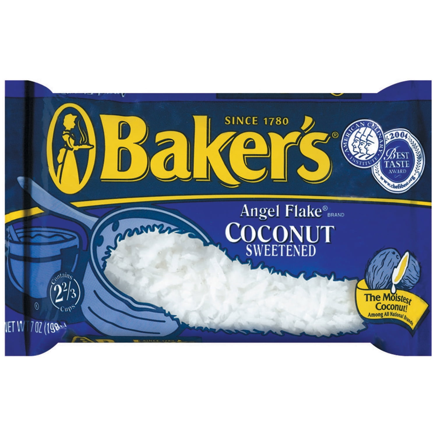 Baker's Angel Flake Coconut Sweetened, 7 Oz by Kraft Foods Grocery