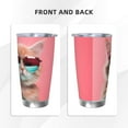 thumbnail image 3 of KLL Cool Cat Pink Sunglasses Print 40oz Stainless Steel Insulated Car Cup with Spillproof Lid - Keep Your Drink Hot or Cold on the Go-Straw Three-piece Set, 3 of 8