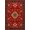 Red, Pattern 17, variant on ODIKA 4'x6' Blue White Soft Minimalist Lines Washable Area Rug Modern Abstract Design with Curved Patterns for Dorm Room, Small Living Stain Resistant Low Profile, Easy Care