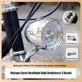 thumbnail image 6 of Bike Headlight, USB Rechargeable Retro LED Front Light for Mountain Bicycles High Brightness Cycling Equipment Safety Night Riding Accessory Durable Construction, 6 of 7