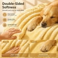 thumbnail image 2 of Yellow Emotional Support Pet Blanket, Ribbed Flannel Plush Throw for Dogs and Cats, Soft Washable Cover for Couch, Bed, Crate, 2 of 7