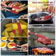 thumbnail image 5 of LEEPENENG Set Pinces Alimentaires en Silicone Pince à Huile en Silicone Grattoir Gril Barbecue Pinces à Steak Outil de Cuisson Set de 3 Pinces à Barbecue Rouges (7 "+9" +12 ", 5 of 5