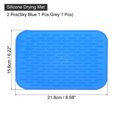 thumbnail image 5 of Silicona Plato Secado Estera 2uds, Antideslizante Calor Resistente Almohadilla Caliente Olla Soporte, Plato Escurridor Estera para Bar Botella Taza Protección-Cielo Azul/Gris, 5 of 5