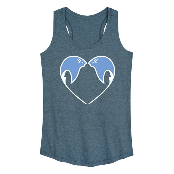 Instant Message - Sting Ray Heart - Women's Racerback Tank Top