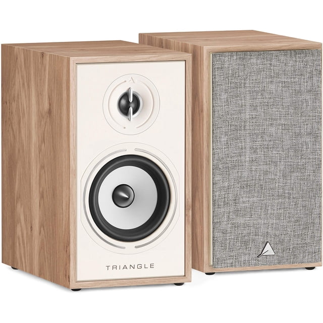 Altavoces Triangle BR02, estantería Hi-Fi de 80 W, roble claro, 45 x 31 x 28 cm