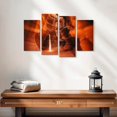 thumbnail image 2 of Elephant Stock Antelope Canyon Sunray Wall Art - Horizontal Multi Panel Canvas - Living Room Wall Decor - Nature Multi Panel - Orange And Black Decor - 24" x 14", 2 of 4