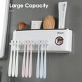 thumbnail image 2 of Soporte para cepillos de dientes y accesorios de baño con dispensador de pasta de dientes, 2 of 7