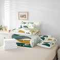 thumbnail image 6 of Manfei Boho Print Bedding Comforter Set 7 Pieces,Bohemain Theme Full Bedding Set,Minimalist Aesthetic Full Bedding Set,Green Beige Brown Fitted Sheet Flat Sheet,Microfiber Bedroom Decor,Reversible, 6 of 8