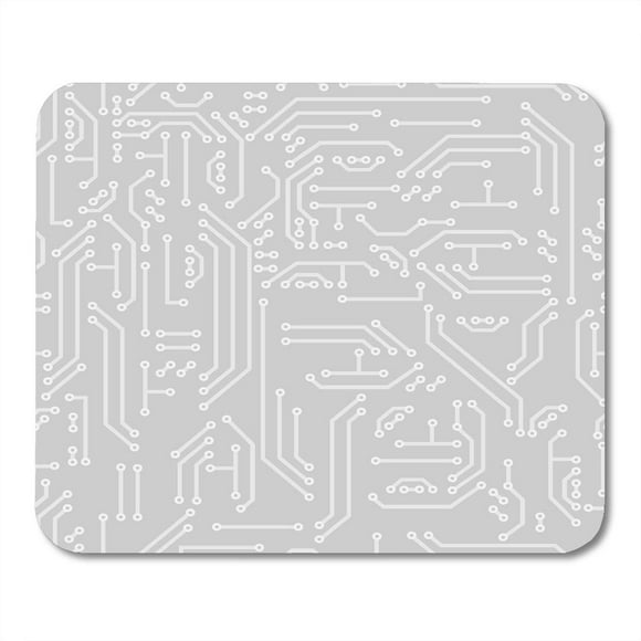 JSDART Neutral Hi Tech Circuit Board in Grey Colors Engineering High Technology Motherboard Pattern Mousepad Mouse Pad Mouse Mat 9x10 inch
