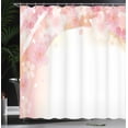 thumbnail image 3 of Ambesonne Cherry Blossom Shower Curtain, Abstract Japan Art, 69"Wx75"L, Pastel Pink Pale Yellow, 3 of 4