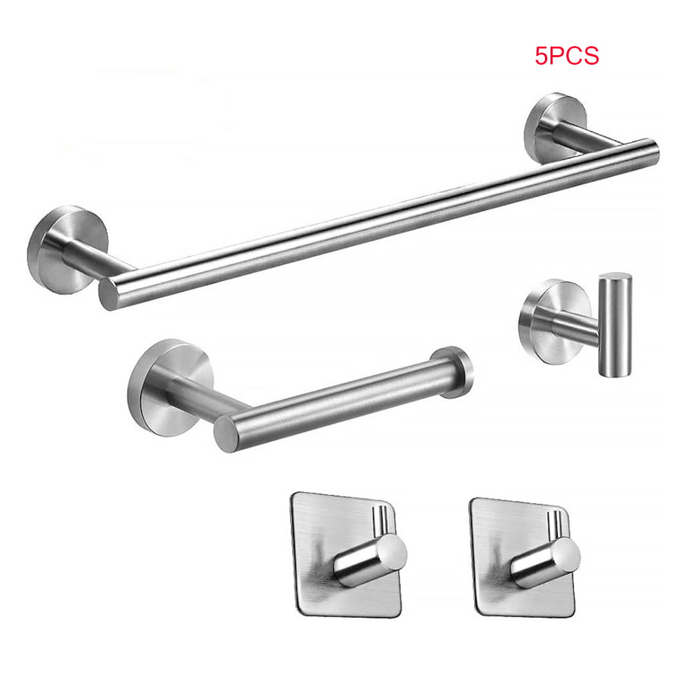 Tocten 5 PCS Bathroom Hardware Set SUS304 Stainless Steel-Towel Rack Set Include 