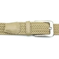 thumbnail image 3 of Mens Braided Elastic Stretch Belt Leather Tipped End and Silver Metal Buckle, 3 of 3