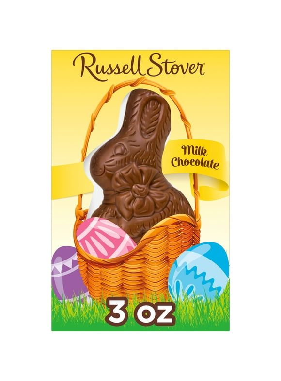 RUSSELL STOVER Easter Solid Milk Chocolate Easter Bunny, 3 oz.