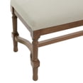 thumbnail image 5 of DecMode Wood Bench with Burlap Seat, Brown, 5 of 12