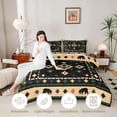 thumbnail image 3 of Homewish Bohemian Bear Animals Twin Comforter Sets,Retro Geometric Rhombus Bedding Set,Black Reversible,2pcs,1 Comforter and 1 Pillowcase, 3 of 7