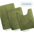 thumbnail image 2 of Memory Foam 3 PC Bathroom Rug Absorbent Bath Mat Set Small Large and Contour Rug, 2 of 7