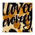 thumbnail image 4 of Acheng Leopard Print Words Love Beyond Words Square Tablecloth Outdoor Fitted 100% Polyester Fiber 46*46, 4 of 8