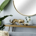 thumbnail image 3 of DecMode 5"W, 5"H Aluminum Contemporary Leopard Sculpture, Gold, 3 of 9