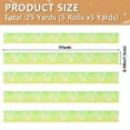 thumbnail image 3 of 5 Rolls Christmas Ribbon 1.5 inch Wide Decorative Ribbon for Gift Wrapping and Holiday Decorations Vibrant Green and Yellow Background, 3 of 7
