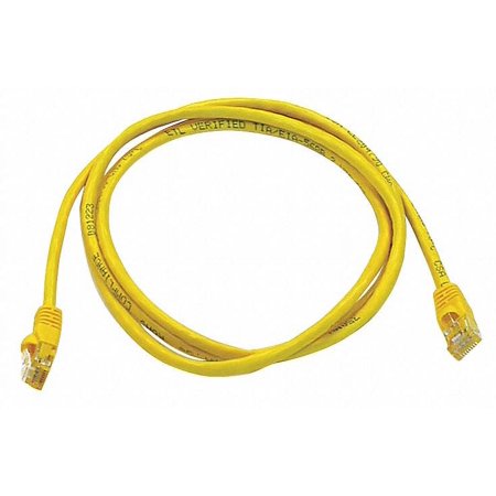 UPC: 0844660033837 | Monoprice Patch Cord Cat 5e Booted Yellow 5.0 ft. 3383