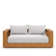 thumbnail image 5 of Tahoe Acacia Wood Outdoor Patio Acacia Wood Loveseat in Natural Light Gray, 5 of 10