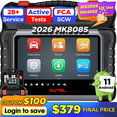 thumbnail image 3 of Autel Scanner MaxiCOM MK808S OBD II Scanner,Full System Diagnostic Tool,Bidirectional Tool as MX808S M808Z, Work as MX900, 28+ Service, Active Test, 3 of 11